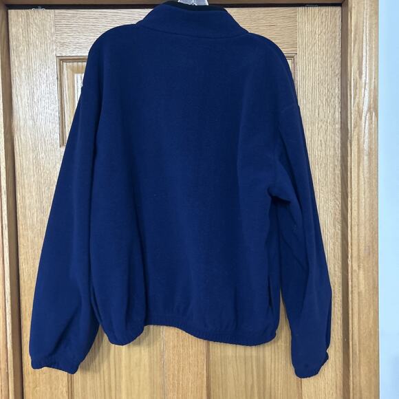 Hollywood California Fleece Full Zip Jacket Size XL. Dark Blue Made In The USA - Picture 3 of 5